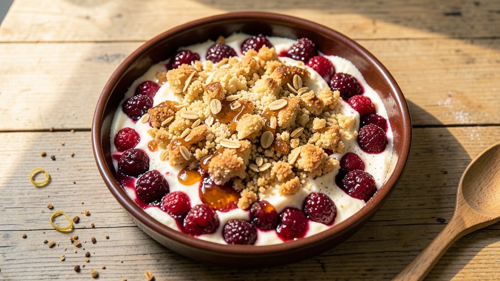 Raspberry Cream Crumble Pie Recipe: Buttery Crust Meets Bursting Berries
