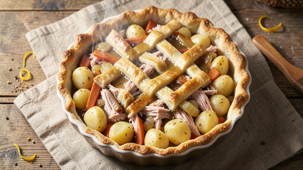 Savory Turkey Pot Pie Recipe: Flaky Crust Hugs Hearty Turkey Filling