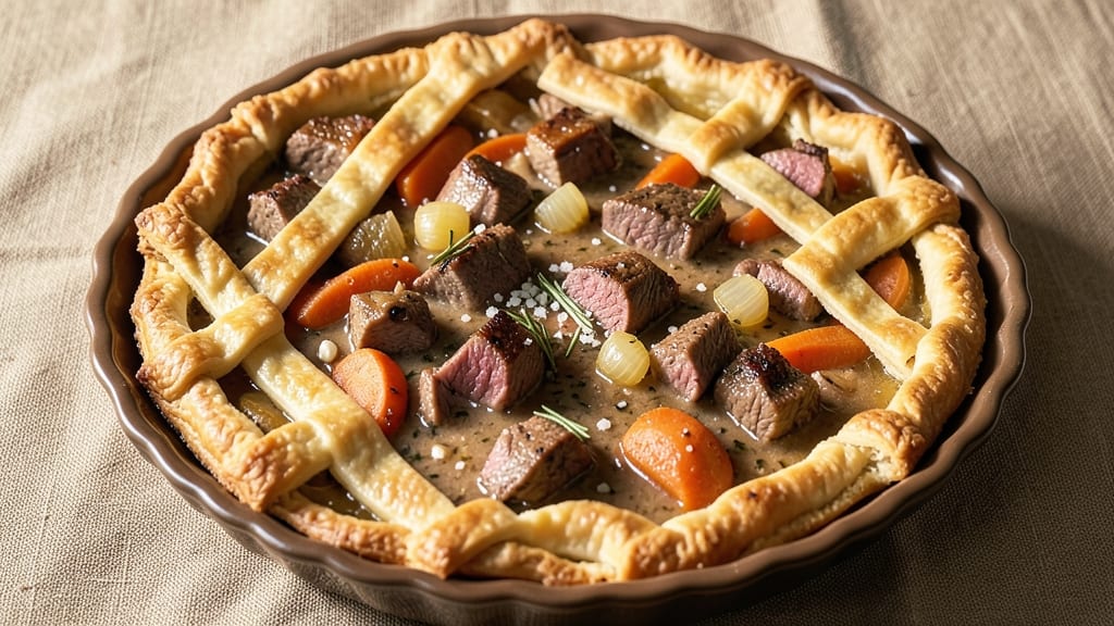 Roast Beef Meat Pie Recipe: Flaky Pastry Hugs Savory Filling