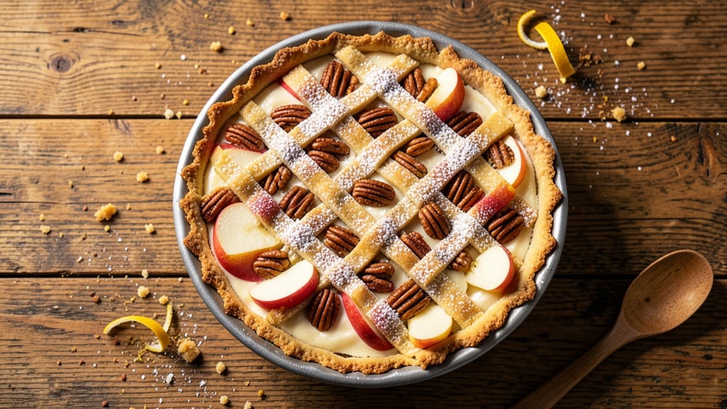 Apple Pecan Pie Cheesecake Recipe: Crunchy Top Meets Silky Vanilla Swirls