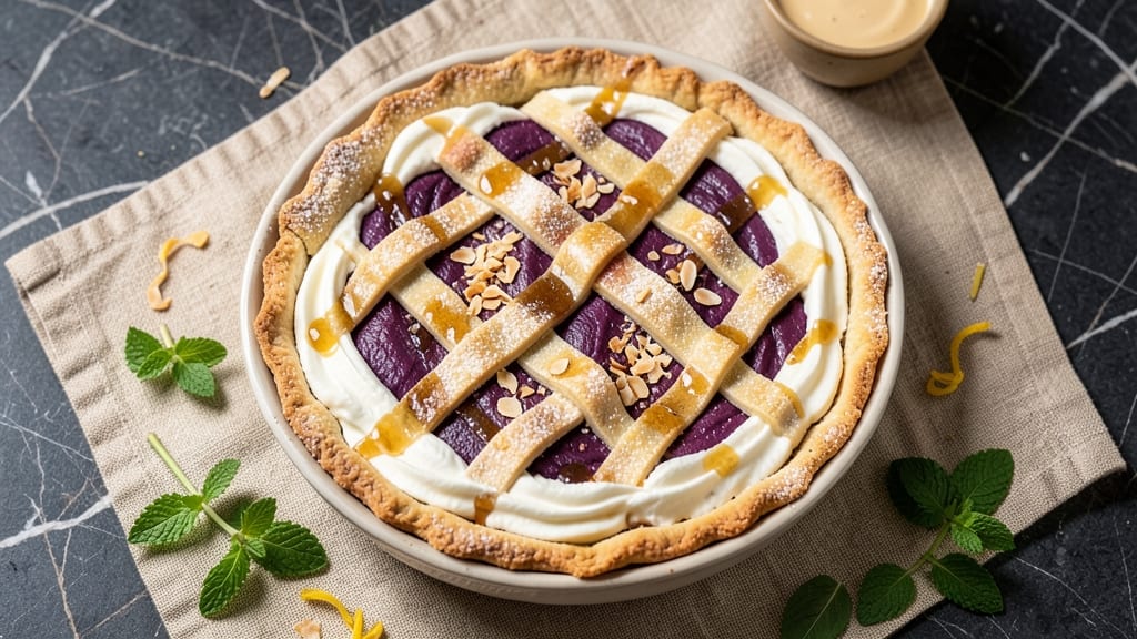 Purple Sweet Potato Vegan Pie Recipe: Spiced Nut-Filled Center Without Dairy