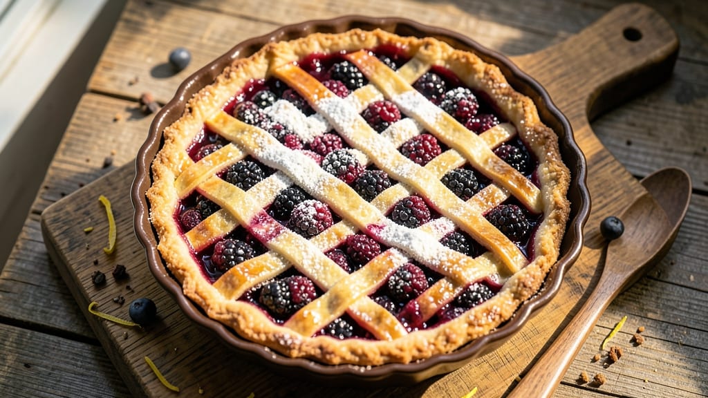 Amish Blackberry Pie Recipe: Rustic Crust Hugs Bursting Spice-Kissed Filling