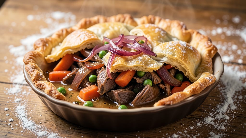 Quick Beef Pot Pie Recipe: One-Pan Dinner With Flaky Crust and Hearty Filling