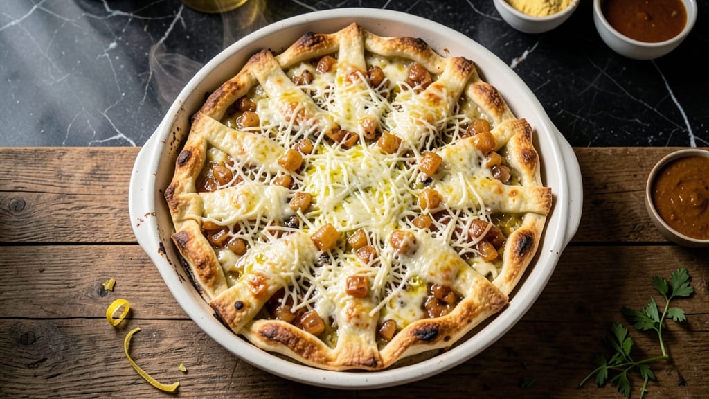 Pizza Pot Pie Dough Recipe: Crispy Tortilla Cups With Cheesy Yolk Surprise