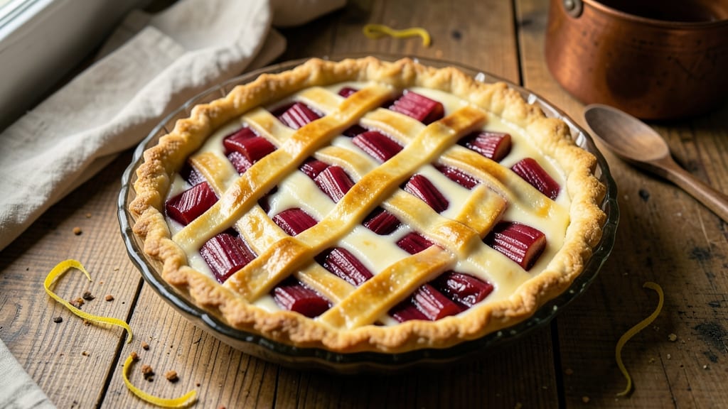 Amish Rhubarb Custard Pie Recipe: Tart-Sweet Balance with Homestyle Crust