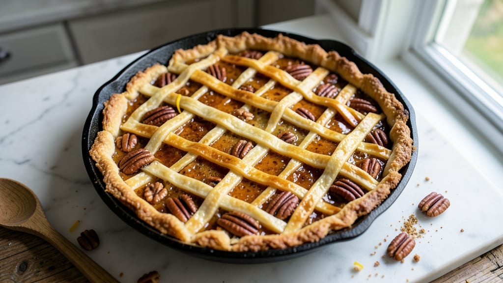 12-Inch Pecan Pie Recipe: Buttery Crust and Caramelized Pecan Filling