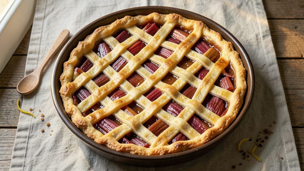 Rhubarb Pie Recipe Vegan: Tart and Tangy Crustless Delight
