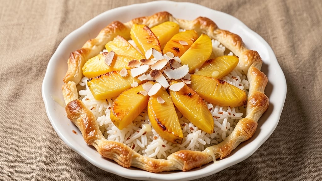 Rice Pie Recipe With Pineapple: Tropical Coconut Crust That Shines