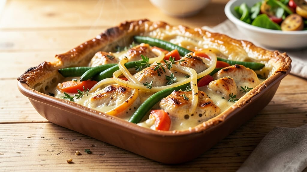 Bisquick Chicken Pot Pie Recipe: 9x13 Pan Homestyle Chewiness in One Dish