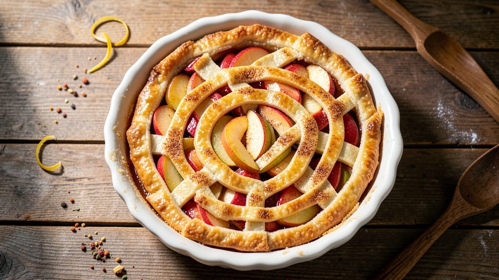 Ree Drummond's Flat Apple Pie Recipe: Buttery Lattice Crust Hugs Spiced Filling