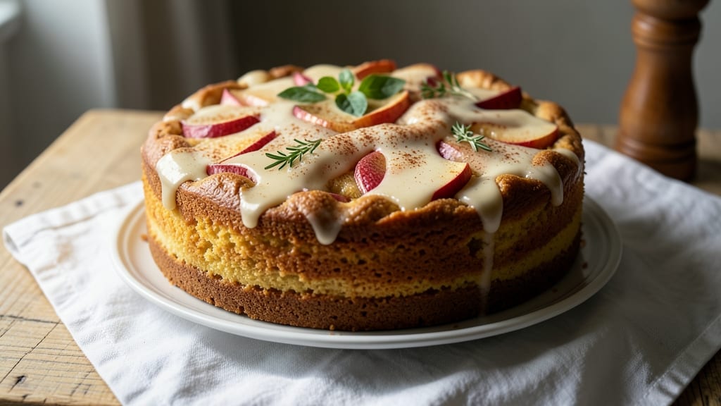 Apple Pie Cake Recipe From Scratch: Spiced Lattice Top With Bursting Apple Filling