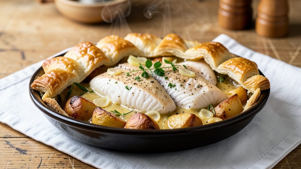 America's Test Kitchen Fish Pie Recipe: Flaky Pastry Hugs Creamy Seafood Filling