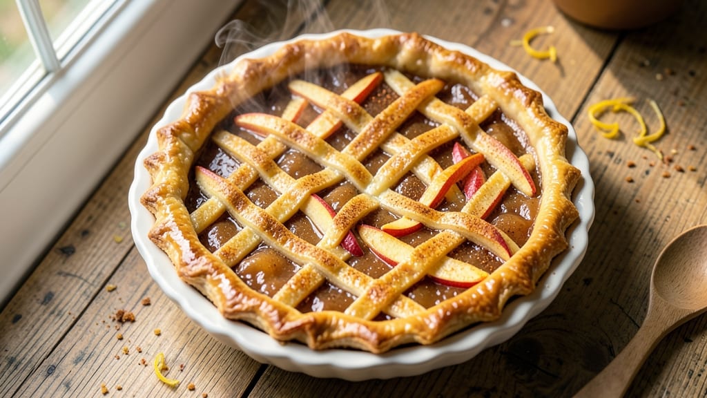 9-Inch Single-Crust Pie Recipe: Flaky Lattice Top and Spiced Filling Harmony