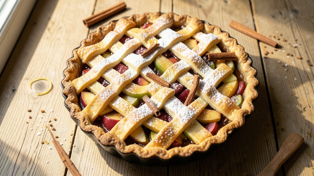 9 X 13 Apple Pie Recipe: Double-Crust Lattice With Buttery Flaky Layers