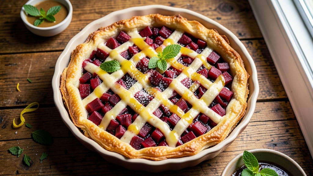 Rhubarb Pie With Eggs Recipe: Tart Crunch Meets Silky Yolk Magic