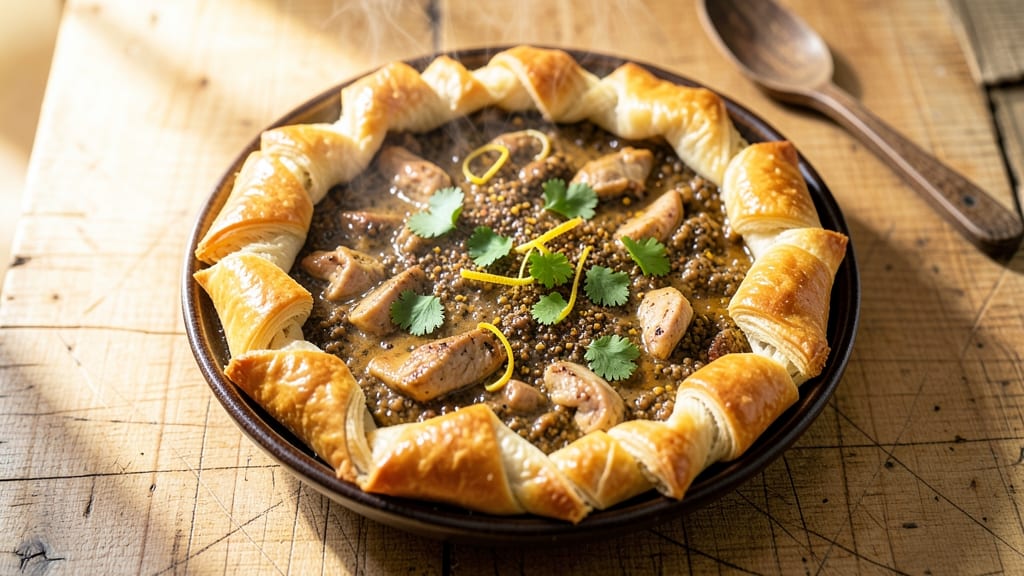 Chicken Curry Pie Recipe With Puff Pastry: Flaky Layers Hugging Spiced Filling Magic