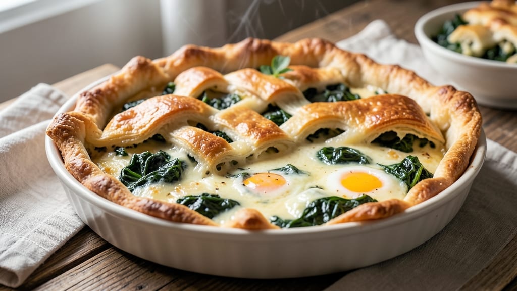 Spinach and Egg Pie Recipe: Savory Herb Crust Meets Silky Custard Filling