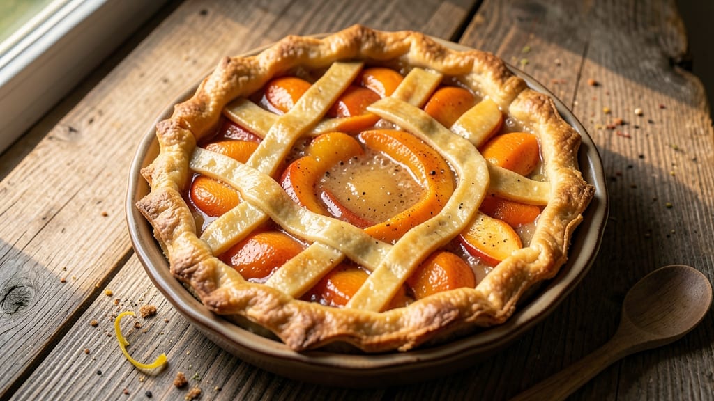 Amish Peach Pie Recipe: Rustic Crust and Bursting Fruit Filling