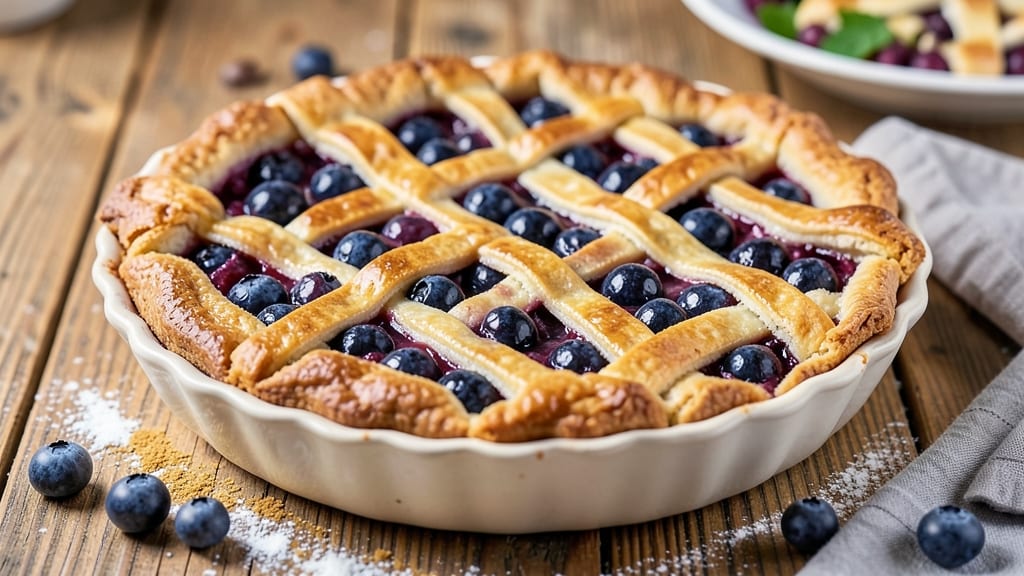 8-Inch Blueberry Pie Recipe: Perfectly Golden Crust and Bursting Berries