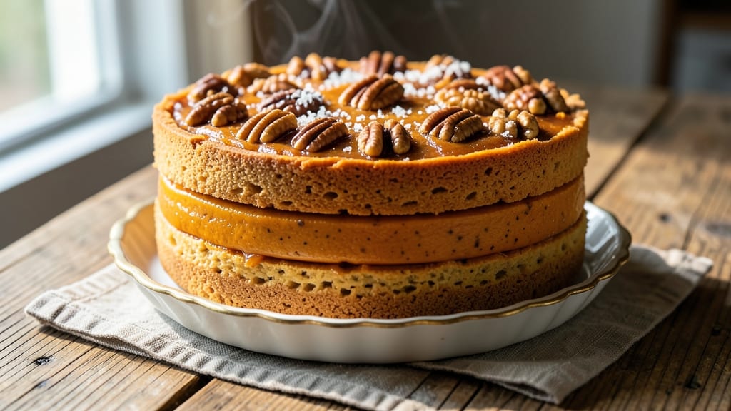 3 Layer Pumpkin Pie Recipe: Spiced Vanilla Bean Swirls and Crunchy Top